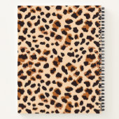 Monogram Leopard Print Chic Brown Blank Sketchbook Notizblock (Rückseite)