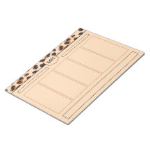 Monogram Leopard Print Modern Brown Black Animal