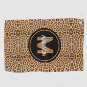 Monogram Leopard Print Personalisiert Ladys Golfhandtuch (Horizontal)
