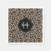 Monogram Leopard Print Serviette (Vorderseite)