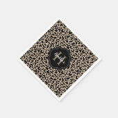 Monogram Leopard Print Serviette (Ecke)