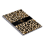 Monogram Leopard Print Spiral Notebook Notizblock (Rechte Seite)