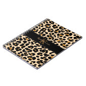 Monogram Leopard Print Spiral Notebook Notizblock (Linke Seite)