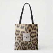Monogram Leopard Print Tasche (Vorderseite)
