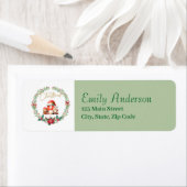 Monogram Letter A Christmas Wreath w/Santa Claus (Insitu)