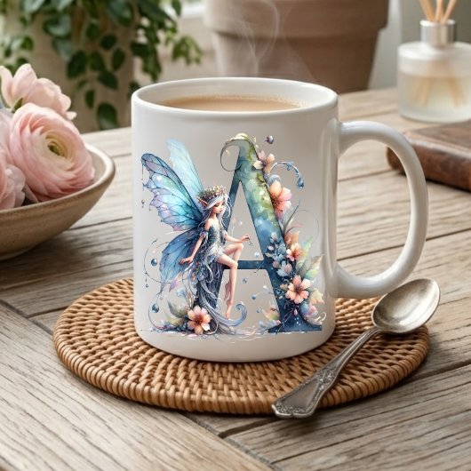 Monogram Letter A Fairy Kaffeetasse