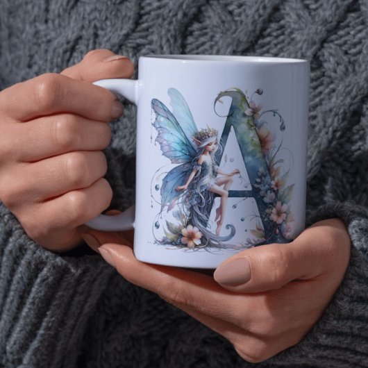 Monogram Letter A Fairy Kaffeetasse