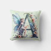 Monogram Letter A Fairy Kissen (Vorderseite)