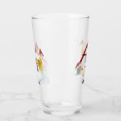 Monogram Letter A Frohe Weihnachts Angel Snowman Glas (Links)