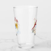 Monogram Letter A Frohe Weihnachts Angel Snowman Glas (Rechts)