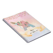 Monogram Letter A Niedlich Bunny Girl Daily Diary Notizblock (Rechte Seite)