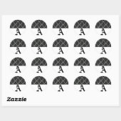 Monogram Letter A Snowflakes Sticker (Blatt)