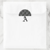 Monogram Letter A Snowflakes Sticker (Tasche)