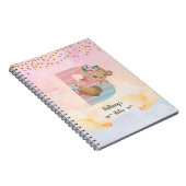 Monogram Letter B Niedlich Baby Bear Girl Daily Di Notizblock (Rechte Seite)