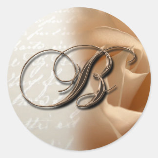 Monogram Letter B Wedding Envelope Sticker