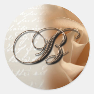 Monogram Letter B Wedding Umschlag Aufkleber