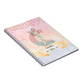 Monogram Letter C Fashion Cat Girl Daily Diary Notizblock (Rechte Seite)