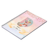 Monogram Letter D Baby Fox Girl Daily Diary Notizblock (Linke Seite)