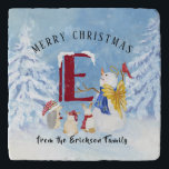 Monogram Letter E Christmas Snowman Angel Woodland Töpfeuntersetzer<br><div class="desc">Nutzen Sie diese Untersetzer den ganzen Winter lang, um Ihre Urlaubsstimmung Monogram Letter E Christmas Snowman Angel Woodland aufhellen. Handgemalte Wasserfarbe, süß, niedlich und so zauberhaft Engelsschneemann und seine Waldfreunde. Mit einem roten Kardinal, einem bezaubernden Igel und einem Lieblingshasen, die in einem Winterwunderland von Schnee spielen. Copyright, Audrey Jeanne Roberts....</div>