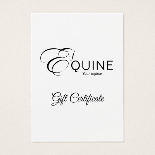 Monogram Letter E Horse (Vorderseite)