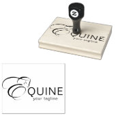 Monogram Letter E Horse Gummistempel (Stempel)