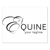 Monogram Letter E Horse Gummistempel (Prägung)