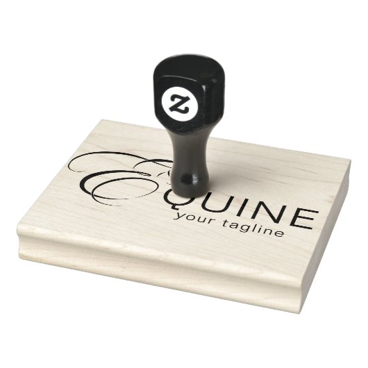 Monogram Letter E Horse Gummistempel (Stempel)