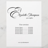 Monogram Letter E Horse in schwarzer Farbe Flyer (Vorne)