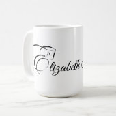 Monogram Letter E Horse Kaffeetasse (Vorderseite Links)