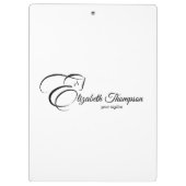 Monogram Letter E Horse Klemmbrett (Rückseite)