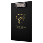 Monogram Letter E Horse Klemmbrett (Links)