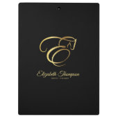 Monogram Letter E Horse Klemmbrett (Rückseite)