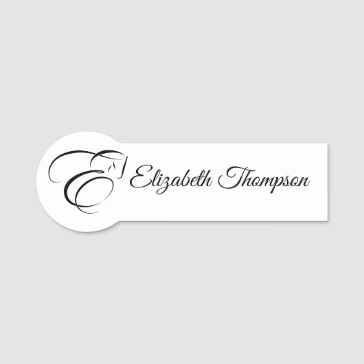 Monogram Letter E Horse Namensschild (Vorderseite)