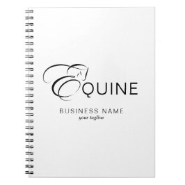 Monogram Letter E Horse Notizblock