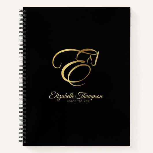 Monogram Letter E Horse Notizblock (Vorderseite)