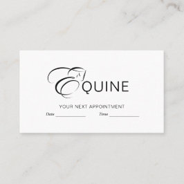 Monogram Letter E Horse Terminkarte