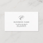 Monogram Letter E Horse Visitenkarte (Rückseite)