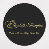 Monogram Letter E Pferd in Gold Glitzer Etiketten (Design 2)
