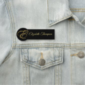 Monogram Letter E Pferd in Gold Glitzer Namensschild (Beispiel)