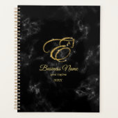 Monogram Letter E Pferd in Gold Glitzer Planer (Vorderseite)