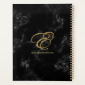 Monogram Letter E Pferd in Gold Glitzer Planer (Rückseite)
