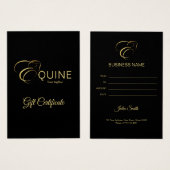 Monogram Letter E Pferd in Goldfarbe (Vorne & Hinten)