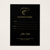 Monogram Letter E Pferd in Goldfarbe (Rückseite)