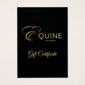 Monogram Letter E Pferd in Goldfarbe (Vorderseite)