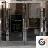 Monogram Letter E Pferd in Goldfarbe Fensteraufkleber (Büro Tür)