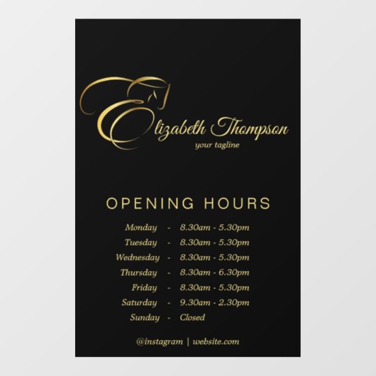 Monogram Letter E Pferd in Goldfarbe Fensteraufkleber (Blatt)