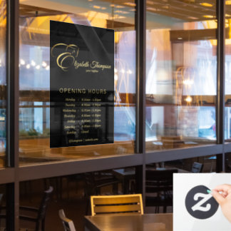 Monogram Letter E Pferd in Goldfarbe Fensteraufkleber