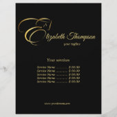 Monogram Letter E Pferd in Goldfarbe Flyer (Vorne)