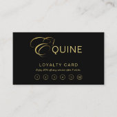 Monogram Letter E Pferd in Goldfarbe Treuekarte (Vorderseite)