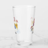 Monogram Letter F Adorable Angel Snowman Forest Glas (Rechts)